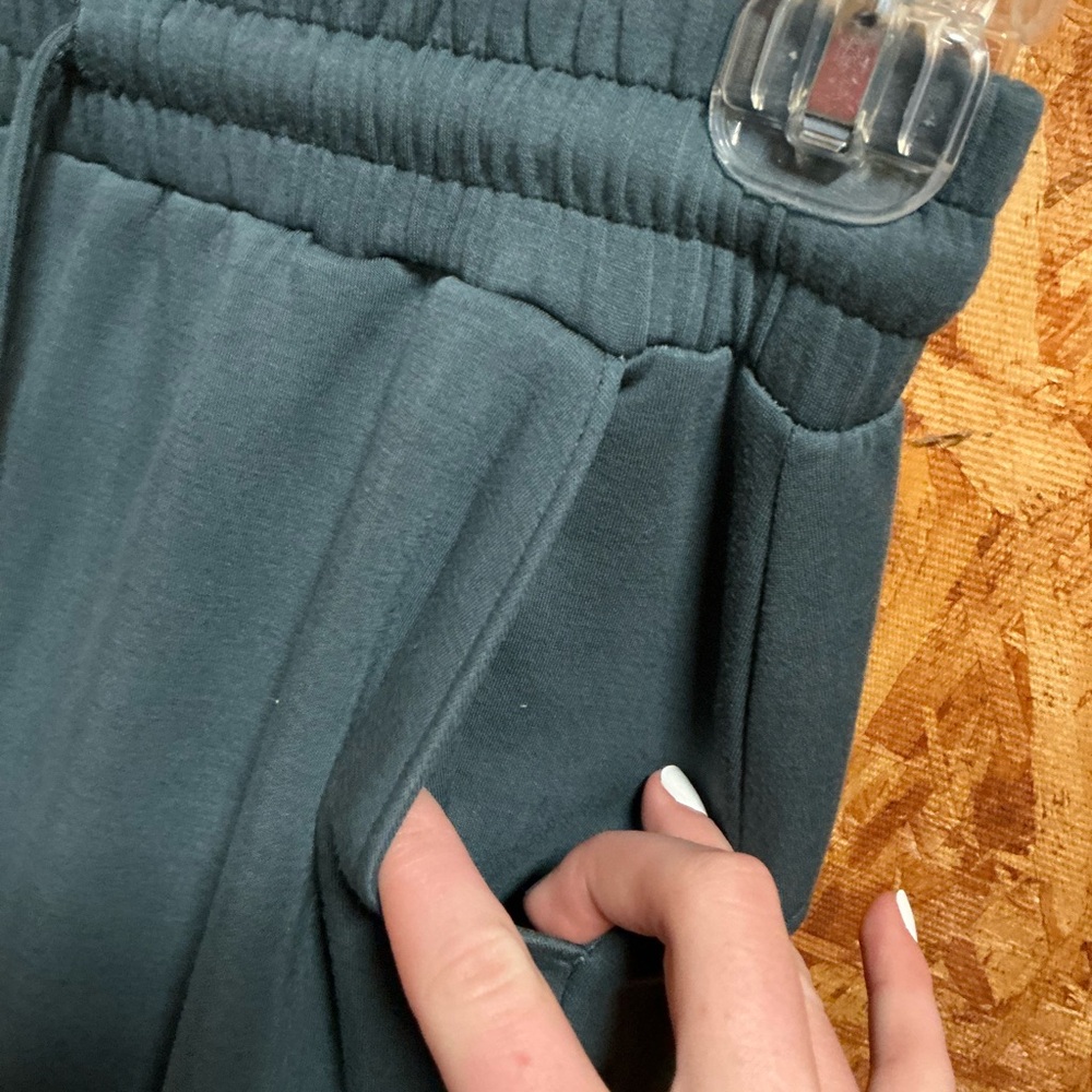 Maurices Teal Wide-Leg Drawstring Joggers - Picture 4 of 5